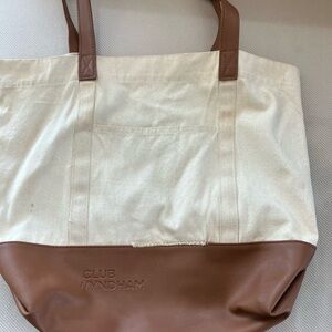 Tan and Cream Tote Bag